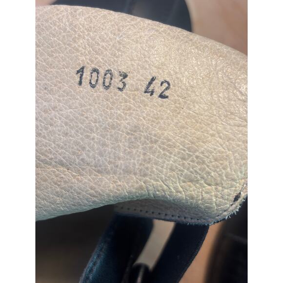 Jaime Mascaro Black Leather and Fabric Cross Strap Casual Flats 1003 Men's 42 - Picture 12 of 13